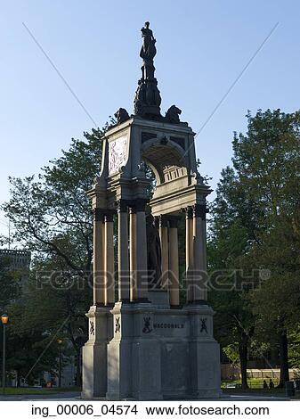 Picture - Low angle view of Golden Square Mile, Montreal, Quebec, Canada. Fotosearch