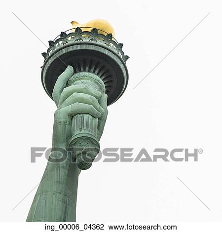Low angle view of the Statue of Liberty Torch, Liberty Island, Manhattan, New York City, New York State, USA View Large Photo Image Stock Image - Low angle view of the Statue of Liberty Torch, Liberty Island, Manhattan, New York City, New York State, USA. Fotosearch