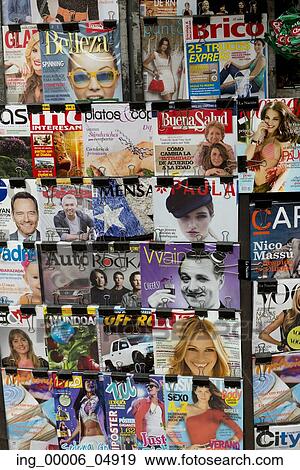 Stock Photo - Magazines for sale, Santiago, Santiago Metropolitan Region, Chile. Fotosearch