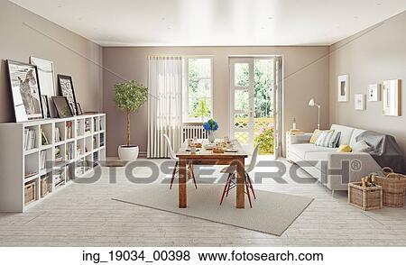 modern interior design. 3D concept View Large Photo Image Stock Photo - modern interior design. 3D concept. Fotosearch