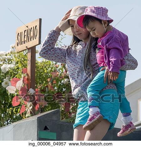 Mother with her child, San Cristobal Hill, Santiago, Santiago Metropolitan Region, Chile View Large Photo Image Stock Photo - Mother with her child, San Cristobal Hill, Santiago, Santiago Metropolitan Region, Chile. Fotosearch