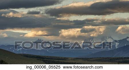 Mountain range, Patagonia, Chile View Large Photo Image Stock Photography - Mountain range, Patagonia, Chile. Fotosearch