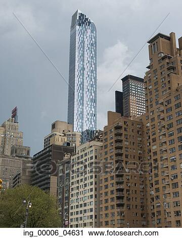 Stock Image - New York Skyline from Hell&rsquo; s Kitchen, Manhattan, New York City, New York State, USA. Fotosearch