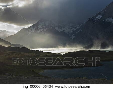 Nordenskjold Lake, Torres del Paine National Park, Patagonia, Chile View Large Photo Image Picture - Nordenskjold Lake, Torres del Paine National Park, Patagonia, Chile. Fotosearch