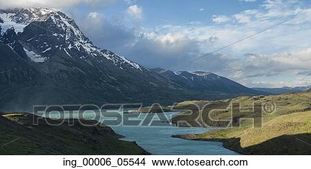Picture - Nordenskjold Lake, Torres del Paine National Park, Patagonia, Chile. Fotosearch