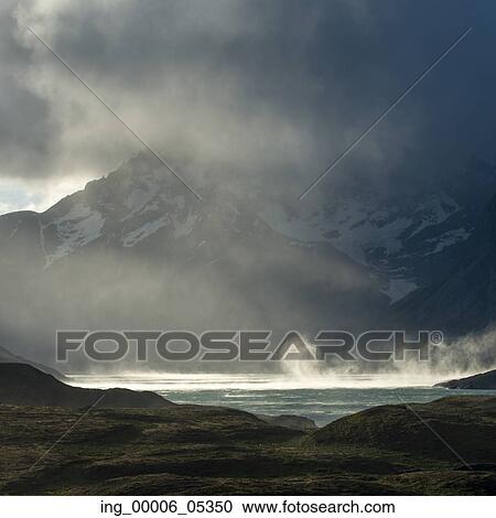Stock Image - Nordenskjold Lake, Torres del Paine National Park, Patagonia, Chile. Fotosearch