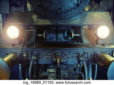 Stock Image - Old iron machine in the garage. Fotosearch