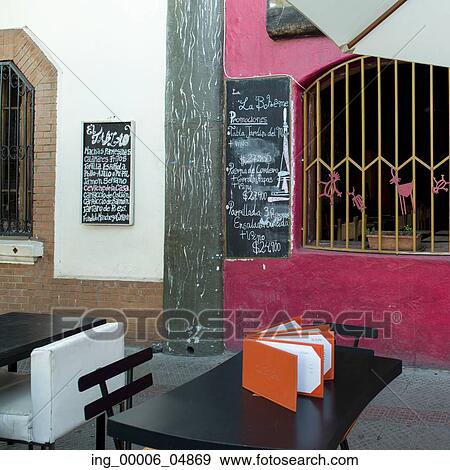 Outdoor restaurant, Santiago, Santiago Metropolitan Region, Chile View Large Photo Image Stock Photo - Outdoor restaurant, Santiago, Santiago Metropolitan Region, Chile. Fotosearch