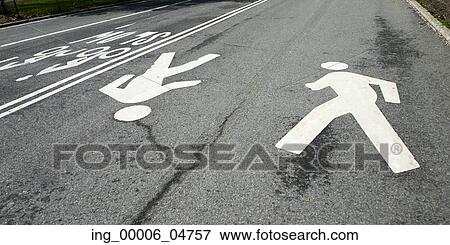 Pedestrian crossing sign in Central Park, Manhattan, New York City, New York State, USA View Large Photo Image Stock Photo - Pedestrian crossing sign in Central Park, Manhattan, New York City, New York State, USA. Fotosearch