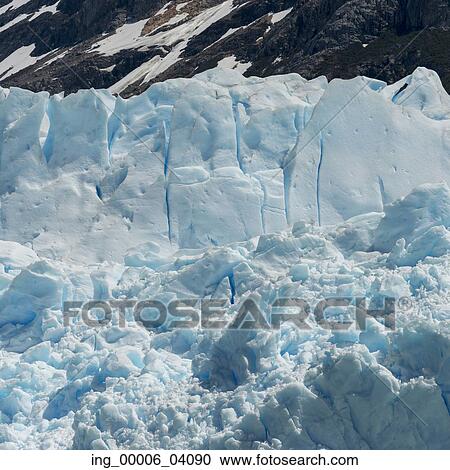 Stock Image - Perito Moreno Glacier, Lake Argentino, Los Glaciares National Park, Santa Cruz Province, Patagonia, Argentina. Fotosearch