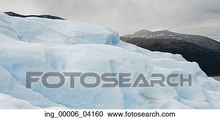 Stock Image - Perito Moreno Glacier, Lake Argentino, Los Glaciares National Park, Santa Cruz Province, Patagonia, Argentina. Fotosearch