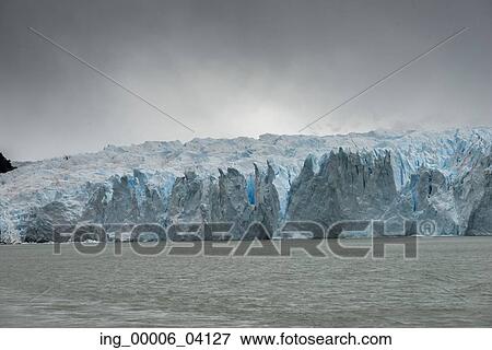 Stock Photo - Perito Moreno Glacier, Lake Argentino, Los Glaciares National Park, Santa Cruz Province, Patagonia, Argentina. Fotosearch