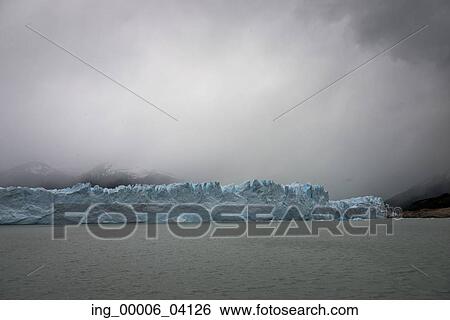 Stock Photograph - Perito Moreno Glacier, Lake Argentino, Los Glaciares National Park, Santa Cruz Province, Patagonia, Argentina. Fotosearch