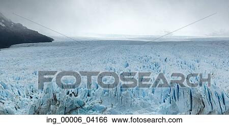 Stock Photograph - Perito Moreno Glacier, Lake Argentino, Los Glaciares National Park, Santa Cruz Province, Patagonia, Argentina. Fotosearch
