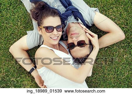 Portrait of the cheerful marriage couple View Large Photo Image Stock Photo - Portrait of the cheerful marriage couple. Fotosearch
