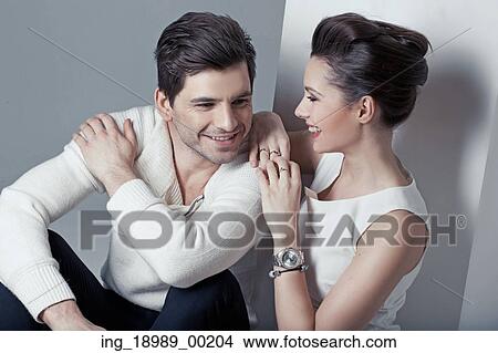 Picture - Portrait of the loving young couple. Fotosearch