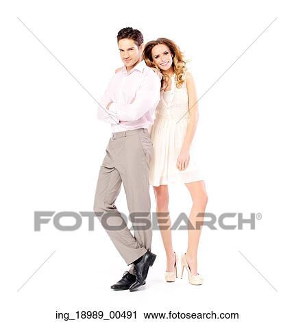 Stock Image - Portrait of the young adorable couple. Fotosearch