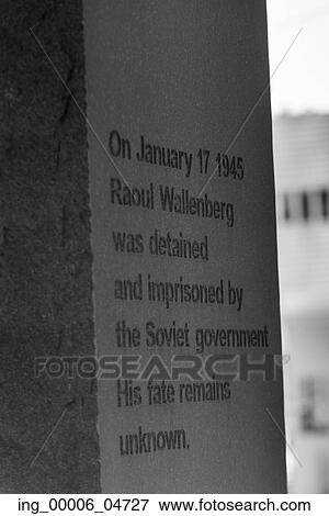 Stock Photo - Raoul Wallenberg Monument, Midtown East, Manhattan, New York City, New York State, USA. Fotosearch