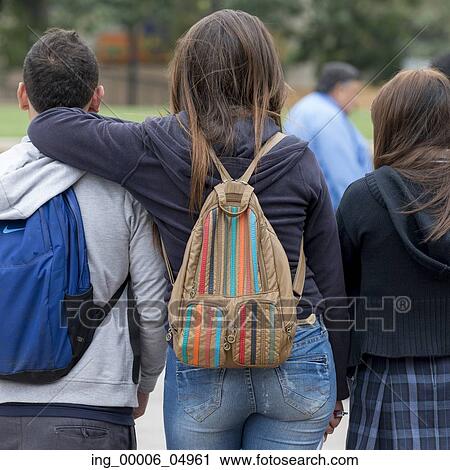 Rear view of people standing, Santiago, Santiago Metropolitan Region, Chile View Large Photo Image Stock Image - Rear view of people standing, Santiago, Santiago Metropolitan Region, Chile. Fotosearch