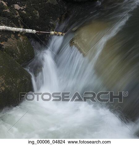 Picture - River flowing through rocks, Whistler, British Columbia, Canada. Fotosearch