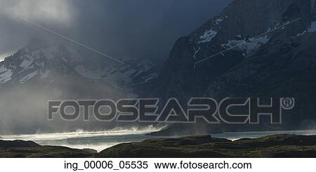 Snow covered mountain range, Torres Del Paine National Park, Patagonia, Chile View Large Photo Image Stock Photography - Snow covered mountain range, Torres Del Paine National Park, Patagonia, Chile. Fotosearch