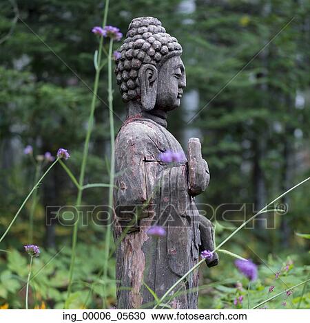 Statue of Buddha in a garden, Lake Of The Woods, Ontario, Canada View Large Photo Image Stock Image - Statue of Buddha in a garden, Lake Of The Woods, Ontario, Canada. Fotosearch
