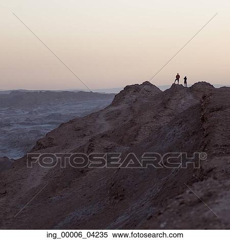 Stock Photography - Tourists at Valle de la Luna, San Pedro de Atacama, El Loa Province, Antofagasta Region, Chile. Fotosearch