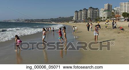 Tourists enjoying the beach, Vina Del Mar, Chile View Large Photo Image Stock Image - Tourists enjoying the beach, Vina Del Mar, Chile. Fotosearch