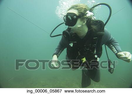 Underwater view of a scuba diver, Ixtapa, Guerrero, Mexico View Large Photo Image Stock Photo - Underwater view of a scuba diver, Ixtapa, Guerrero, Mexico. Fotosearch