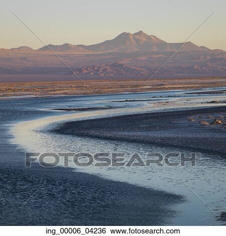 View of Chaxa Lagoon, Los Flamencos National Reserve, San Pedro de Atacama, El Loa Province, Antofagasta Region, Chile View Large Photo Image Stock Photograph - View of Chaxa Lagoon, Los Flamencos National Reserve, San Pedro de Atacama, El Loa Province, Antofagasta Region, Chile. Fotosearch