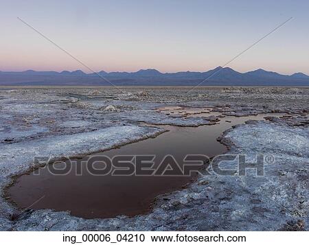 Stock Image - View of Chaxa Lagoon, San Pedro de Atacama, El Loa Province, Antofagasta Region, Chile. Fotosearch