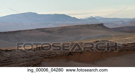 Stock Image - View of Death Valley, San Pedro de Atacama, El Loa Province, Antofagasta Region, Chile. Fotosearch