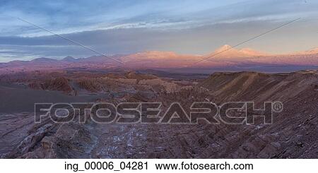 Stock Image - View of Death Valley, San Pedro de Atacama, El Loa Province, Antofagasta Region, Chile. Fotosearch