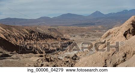 Stock Photo - View of desert landscape, San Pedro de Atacama, El Loa Province, Antofagasta Region, Chile. Fotosearch