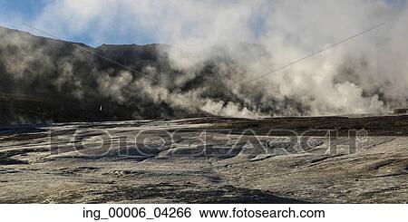 View of El Tatio geyser, San Pedro de Atacama, El Loa Province, Antofagasta Region, Chile View Large Photo Image Stock Photograph - View of El Tatio geyser, San Pedro de Atacama, El Loa Province, Antofagasta Region, Chile. Fotosearch