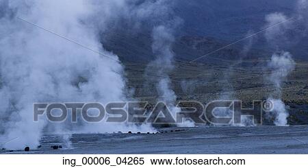 View of El Tatio geyser, San Pedro de Atacama, El Loa Province, Antofagasta Region, Chile View Large Photo Image Stock Photography - View of El Tatio geyser, San Pedro de Atacama, El Loa Province, Antofagasta Region, Chile. Fotosearch