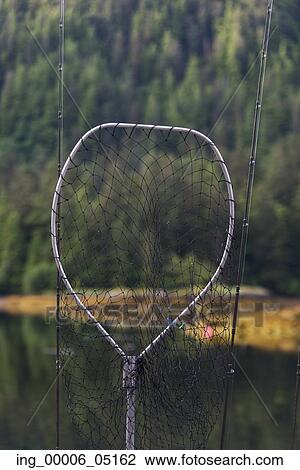 Stock Image - View of fishing net, Skeena-Queen Charlotte Regional District, Haida Gwaii, Graham Island, British Columbia, Canada. Fotosearch