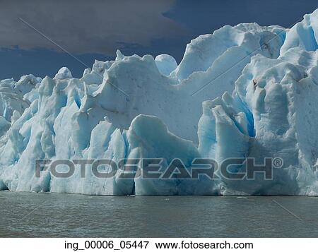View of iceberg in lake, Grey Glacier, Grey Lake, Torres del Paine National Park, Patagonia, Chile View Large Photo Image Stock Photo - View of iceberg in lake, Grey Glacier, Grey Lake, Torres del Paine National Park, Patagonia, Chile. Fotosearch