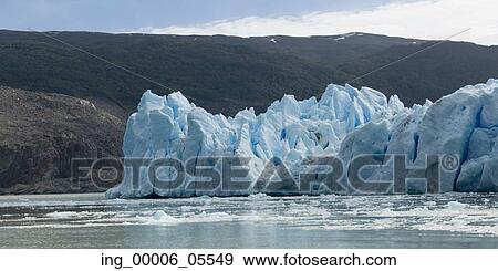 View of iceberg in lake, Grey Glacier, Grey Lake, Torres del Paine National Park, Patagonia, Chile View Large Photo Image Stock Photo - View of iceberg in lake, Grey Glacier, Grey Lake, Torres del Paine National Park, Patagonia, Chile. Fotosearch