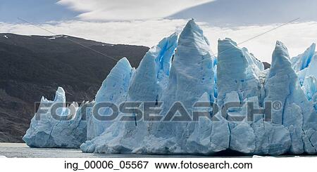 View of iceberg in lake, Grey Glacier, Grey Lake, Torres del Paine National Park, Patagonia, Chile View Large Photo Image Stock Photo - View of iceberg in lake, Grey Glacier, Grey Lake, Torres del Paine National Park, Patagonia, Chile. Fotosearch
