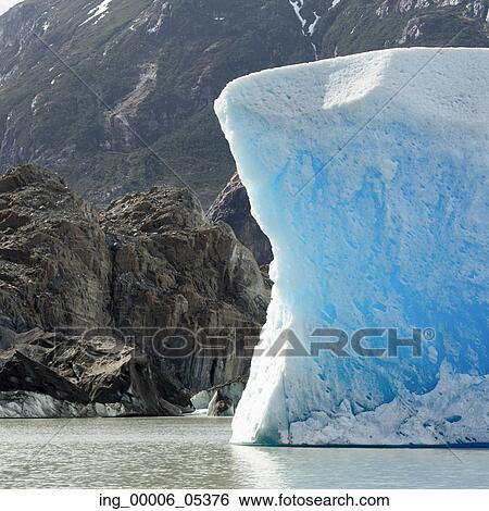 View of iceberg in lake, Grey Glacier, Grey Lake, Torres del Paine National Park, Patagonia, Chile View Large Photo Image Stock Photograph - View of iceberg in lake, Grey Glacier, Grey Lake, Torres del Paine National Park, Patagonia, Chile. Fotosearch