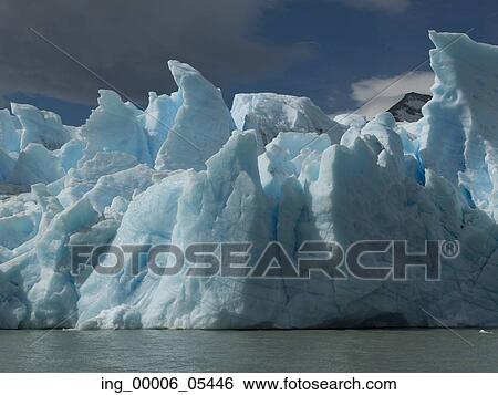 View of iceberg in lake, Grey Glacier, Grey Lake, Torres del Paine National Park, Patagonia, Chile View Large Photo Image Stock Photograph - View of iceberg in lake, Grey Glacier, Grey Lake, Torres del Paine National Park, Patagonia, Chile. Fotosearch