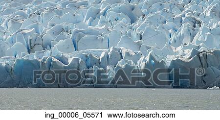 View of icefield at ende of lake, Grey Glacier, Grey Lake, Torres del Paine National Park, Patagonia, Chile View Large Photo Image Stock Image - View of icefield at ende of lake, Grey Glacier, Grey Lake, Torres del Paine National Park, Patagonia, Chile. Fotosearch