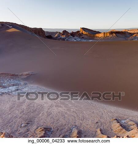 View of sand dunes, Valle de la Luna, San Pedro de Atacama, El Loa Province, Antofagasta Region, Chile View Large Photo Image Stock Image - View of sand dunes, Valle de la Luna, San Pedro de Atacama, El Loa Province, Antofagasta Region, Chile. Fotosearch