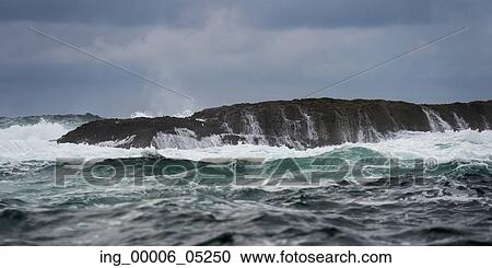 Waves breaking on an island, Skeena-Queen Charlotte Regional District, Haida Gwaii, Graham Island, British Columbia, Canada View Large Photo Image Stock Image - Waves breaking on an island, Skeena-Queen Charlotte Regional District, Haida Gwaii, Graham Island, British Columbia, Canada. Fotosearch