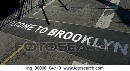Welcome sign on road at Brooklyn Bridge, Brooklyn, Manhattan, New York City, New York State, USA View Large Photo Image Stock Image - Welcome sign on road at Brooklyn Bridge, Brooklyn, Manhattan, New York City, New York State, USA. Fotosearch
