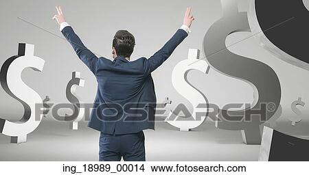 Young businessman making a big fortune View Large Photo Image Picture - Young businessman making a big fortune. Fotosearch
