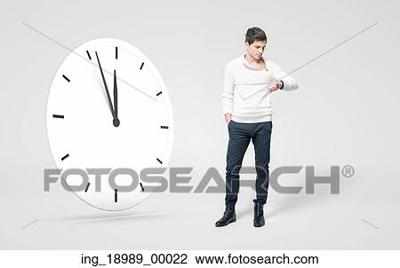 Stock Image - Young man waiting for something new. Fotosearch