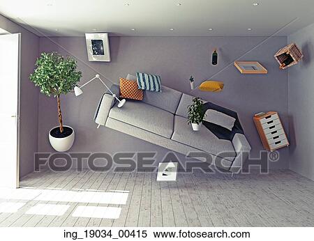 zero-gravity interior. 3d creative concept View Large Photo Image Stock Photography - zero-gravity interior. 3d creative concept. Fotosearch