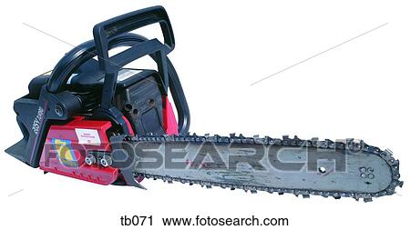 Stock Image - Photograph of a chain saw. Fotosearch